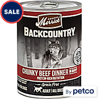 Merrick Backcountry Chunky Beef in Gravy Grain Free Wet Dog Food