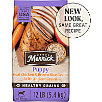 Merrick Healthy Grains Wholesome and Natural Kibble for Healthy Digestion, Puppy Recipe Premium Dry Dog Food