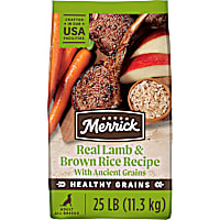 Merrick Healthy Grains Wholesome and Natural Kibble with Lamb and Brown Rice Premium Adult Dry Dog Food