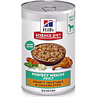 Hill's Science Diet Hearty Vegetable & Chicken Stew Adult Perfect Weight Canned Wet Dog Food
