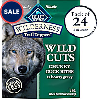 Blue Buffalo Wilderness Trail Toppers Wild Cuts Natural High-Protein Duck Bites in Hearty Gravy Wet Dog Food