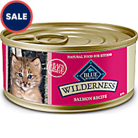 Blue Buffalo Wilderness Natural High Protein Grain Free Salmon Pate Wet Food for Kittens