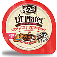 Merrick Lil' Plates Grain Free Teeny Texas Steak Tips Dinner Recipe Small Breed Wet Dog Food