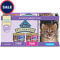 Blue Buffalo Wilderness Chicken & Salmon Wet Kitten Food Variety Pack