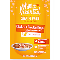 WholeHearted Grain Free Chicken & Pumpkin Recipe Flaked in Broth Wet Cat Food