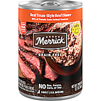 Merrick Grain Free Soft & Healthy Wet Recipe, Real Texas Beef Dinner Premium & Natural Canned Dog Food