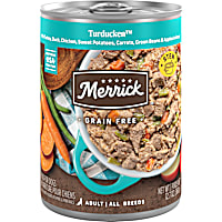 Merrick Grain Free Premium and Wholesome Gluten Free Turducken Recipe Canned Adult Wet Dog Food