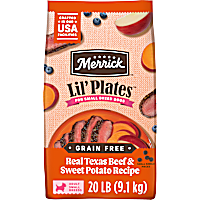 Merrick Lil Plates Premium Grain Free Real Texas, Beef and Sweet Potato Kibble Dry Food for Small Dogs