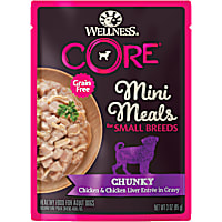 Wellness CORE Natural Grain Free Small Breed Mini Meals Chunky Chicken & Chicken Liver Entree Wet Dog Food