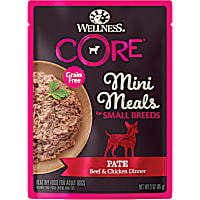 Wellness CORE Natural Grain Free Small Breed Mini Meals Pate Beef & Chicken Dinner Wet Dog Food