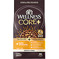 Wellness CORE+ Freeze Dried Pieces, Grain Free, High Protein, Chicken & Turkey Recipe Puppy Dry Dog Food