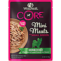Wellness CORE Natural Grain Free Small Breed Mini Meals Shredded Chicken & Lamb Entree in Gravy Wet Dog Food