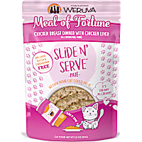 Weruva Pate Meal of Fortune Chicken Breast Dinner with Chicken Liver in a Hydrating Puree Wet Cat Food