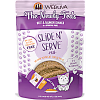 Weruva Pate The Newly Feds Beef & Salmon Dinner in a Hydrating Puree Wet Cat Food