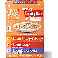 WholeHearted Grain Free Chicken Favorites Flaked Wet Cat Food Variety Pack for All Life Stages
