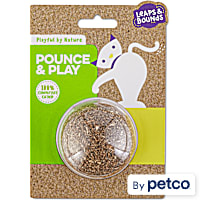 Leaps & Bounds Playful by Nature Pounce & Play Catnip Cat Ball Toy