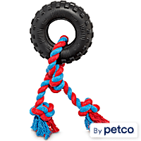 Leaps & Bounds Toss & Tug Tire Rope Dog Toy
