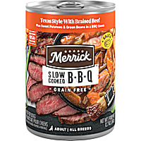 Merrick BBQ Grain Free Slow-Cooked Texas Style with Braised Beef Canned Wet Dog Food