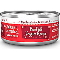 WholeHearted All Life Stages Grain-Free Beef with Veggies Recipe Morsels in Gravy Wet Cat Food