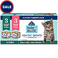 Blue Buffalo Baby Blue Chicken & Salmon Kitten Wet Cat Food Variety Pack
