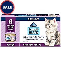 Blue Buffalo Baby Blue Healthy Growth Formula with DHA, Chicken Recipe Natural Kitten Wet Food Multi-Pack