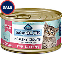 Blue Buffalo Baby BLUE Natural Grain-Free Healthy Growth Formula with DHA, Salmon Pate Wet Food for Kittens
