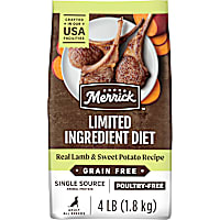 Merrick Limited Ingredients Diet Grain Free Lamb and Sweet Potato, Premium and Healthy Kibble Dry Dog Food
