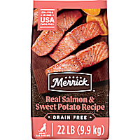 Merrick Premium Grain Free Wholesome Natural Kibble with Real Salmon and Sweet Potato Dry Adult Dog Food
