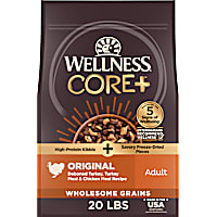 Wellness CORE+ Freeze Dried Pieces, High Protein, Original Turkey & Chicken Recipe Dry Dog Food