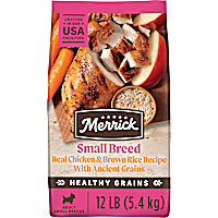 Merrick Healthy Grains Wholesome and Natural Kibble, Small Breed Recipe Premium Dry Dog Food for Small Dogs