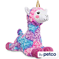 Leaps & Bounds Ruffest & Tuffest Llama-corn Tough Plush Dog Toy with Kevlar Stitching