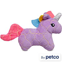 Leaps & Bounds Ruffest & Tuffest Unicorn Tough Plush Dog Toy with Kevlar Stitching
