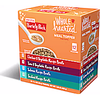 WholeHearted Flavor-Boosting Wet Cat Meal Topper Broths Variety Pack