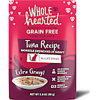 WholeHearted All Life Stages Grain-Free Tuna Recipe Morsels in Extra Gravy Wet Cat Food