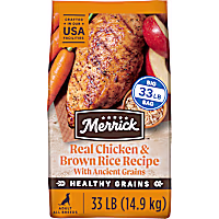 Merrick Healthy Grains Wholesome and Natural Kibble with Chicken and Brown Rice Premium Adult Dry Dog Food