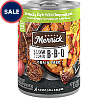 Merrick BBQ Grain Free Slow-Cooked Kentucky Style with Chopped Lamb Wet Dog Food