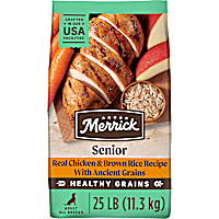 Merrick Healthy Grains Wholesome and Natural Dry Chicken Kibble, Senior Recipe Premium Dry Dog Food