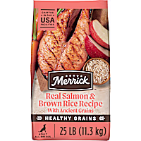 Merrick Healthy Grains Real Salmon and Brown Rice Recipe with Ancient Grains Adult Dry Dog Food