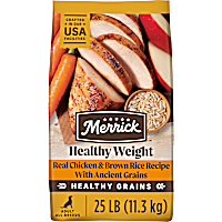 Merrick Healthy Grains, Wholesome And Natural Kibble, Healthy Weight Recipe Premium Adult Dry Dog Food