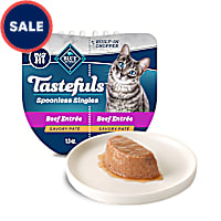 Blue Buffalo Tastefuls Spoonless Singles Beef Entree Natural Wet Cat Food Pate