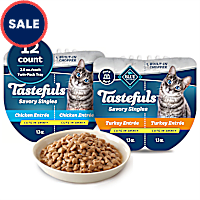 Blue Buffalo Tastefuls Savory Singles Chicken & Turkey Wet Cat Food in Gravy Variety Pack