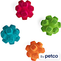 Leaps & Bounds Flocked Ball with Nubs Assorted Color Dog Toy