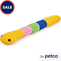 Leaps & Bounds Yellow Crochet Snake Cat Toy