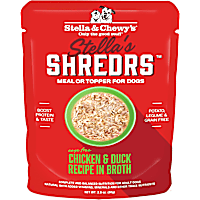 Stella & Chewy's Shredrs Cage Free Chicken & Duck Recipe in Broth Wet Dog Food