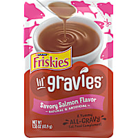 Purina Friskies Lil' Gravies Savory Salmon Flavor Cat Food Complement Lickable Cat Treats