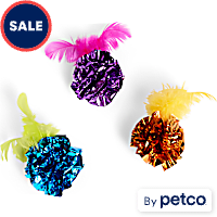 Leaps & Bounds Snowball Crinkle Assorted Cat Toy