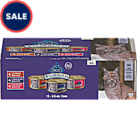 Blue Buffalo Wilderness Chicken, Salmon, Turkey High Protein, Adult Pate Wet Cat Food Variety Pack