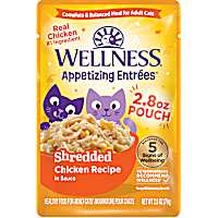 Wellness Appetizing Entrees Natural, Protein-Rich, Grain Free, Chicken Recipe Shredded Adult Wet Cat Food