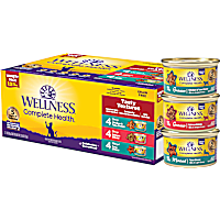 Wellness Complete Health Tasty Textures, Salmon, Tuna and Chicken Recipes Natural Wet Cat Food Variety Pack