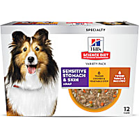 Hill's Science Diet Adult Sensitive Stomach & Skin Turkey & Chicken Stew Wet Dog Food Variety Pack